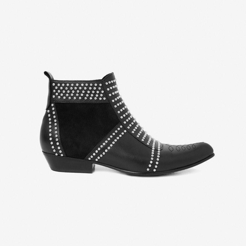 ANINE BING Charlie Boots - Silver Studded